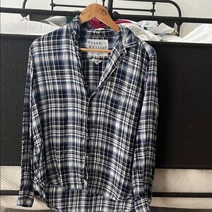 Frank & Eileen Navy Checkered Shirt